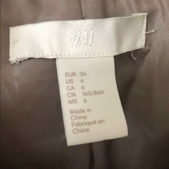 H&M beige pea coat jacket size US 6 EUR 36 - Picture 4 of 6